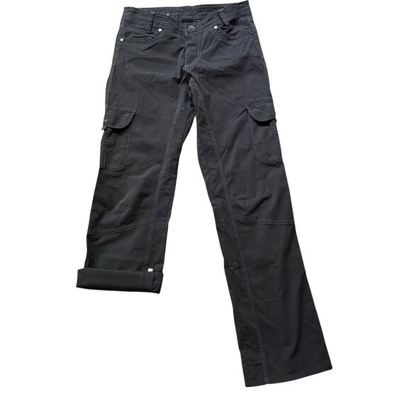 Kuhl Splash Roll Up Mid Rise Pants Dark Green UPF Quick Dry Pockets Women's 2 - Picture 3 of 9